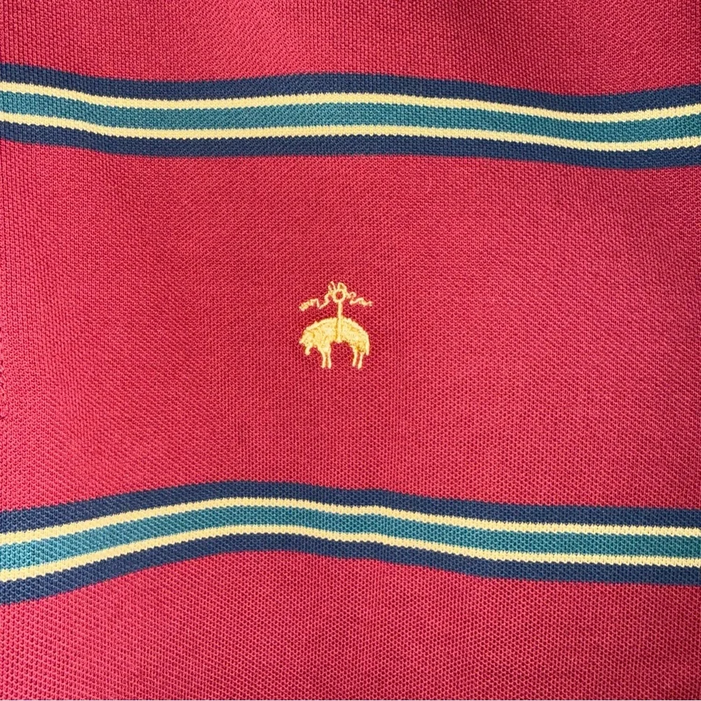 Brooks Brothers 2 shirt bundle- maroon Polo with Green/Navy Stripes & Navy polo